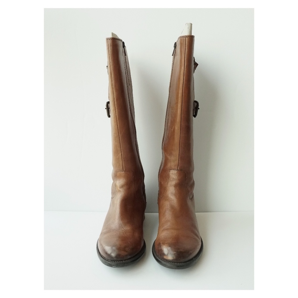 Used Clarks Brown Leather Riding Boots